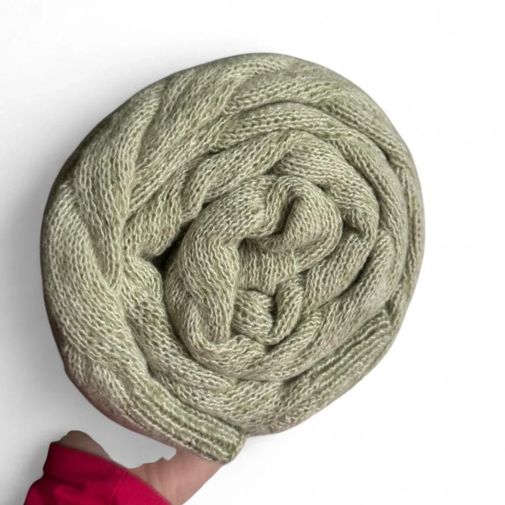 NEW Studio McGee Threshold Twisted‎ Cable Throw Blanket Green